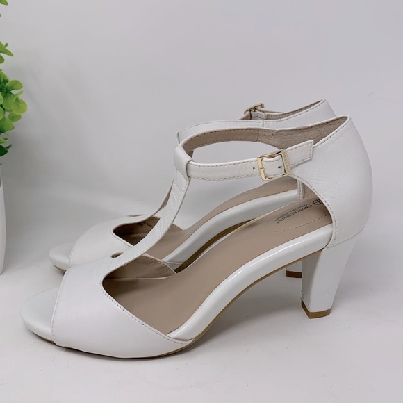 Giani Bernini Claraa Memory Foam Dress Sandals, Heel , white - Picture 4 of 11